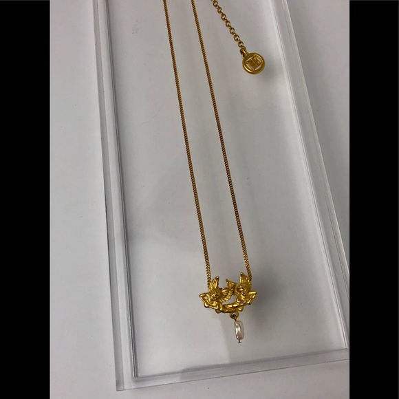 VINTAGE GIVENCHY CHERUB ANGEL Chain Necklace - Picture 3 of 8